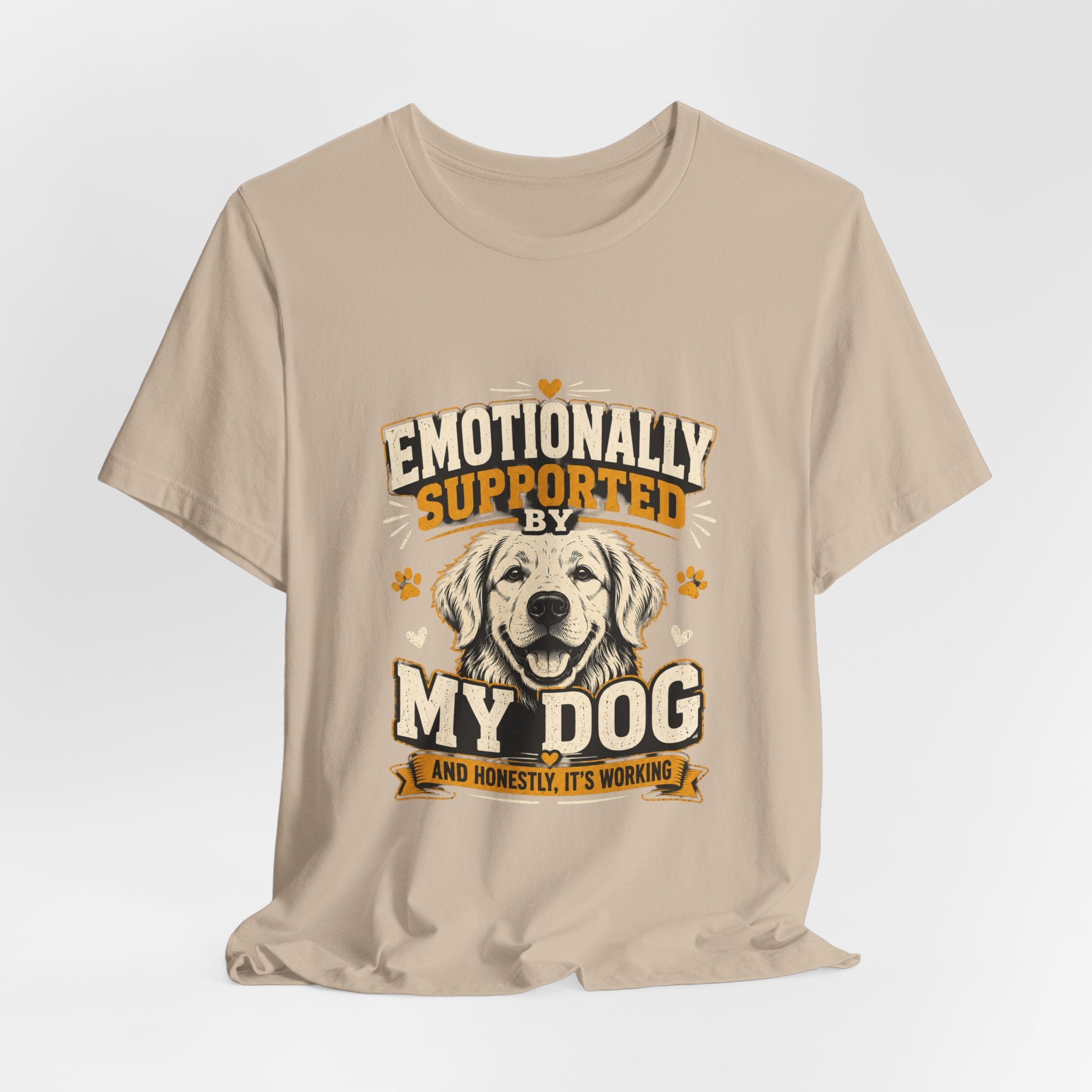 Emotionally Supported by My Dog T‑Shirt — Funny Dog Lover Tee