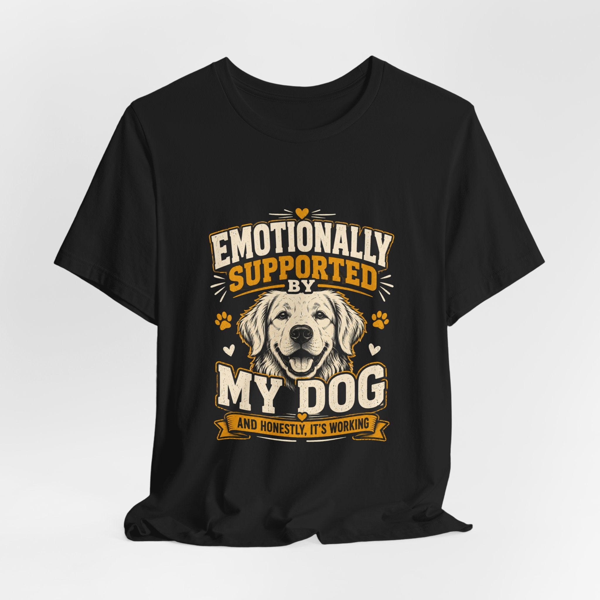 Emotionally Supported by My Dog T‑Shirt — Funny Dog Lover Tee
