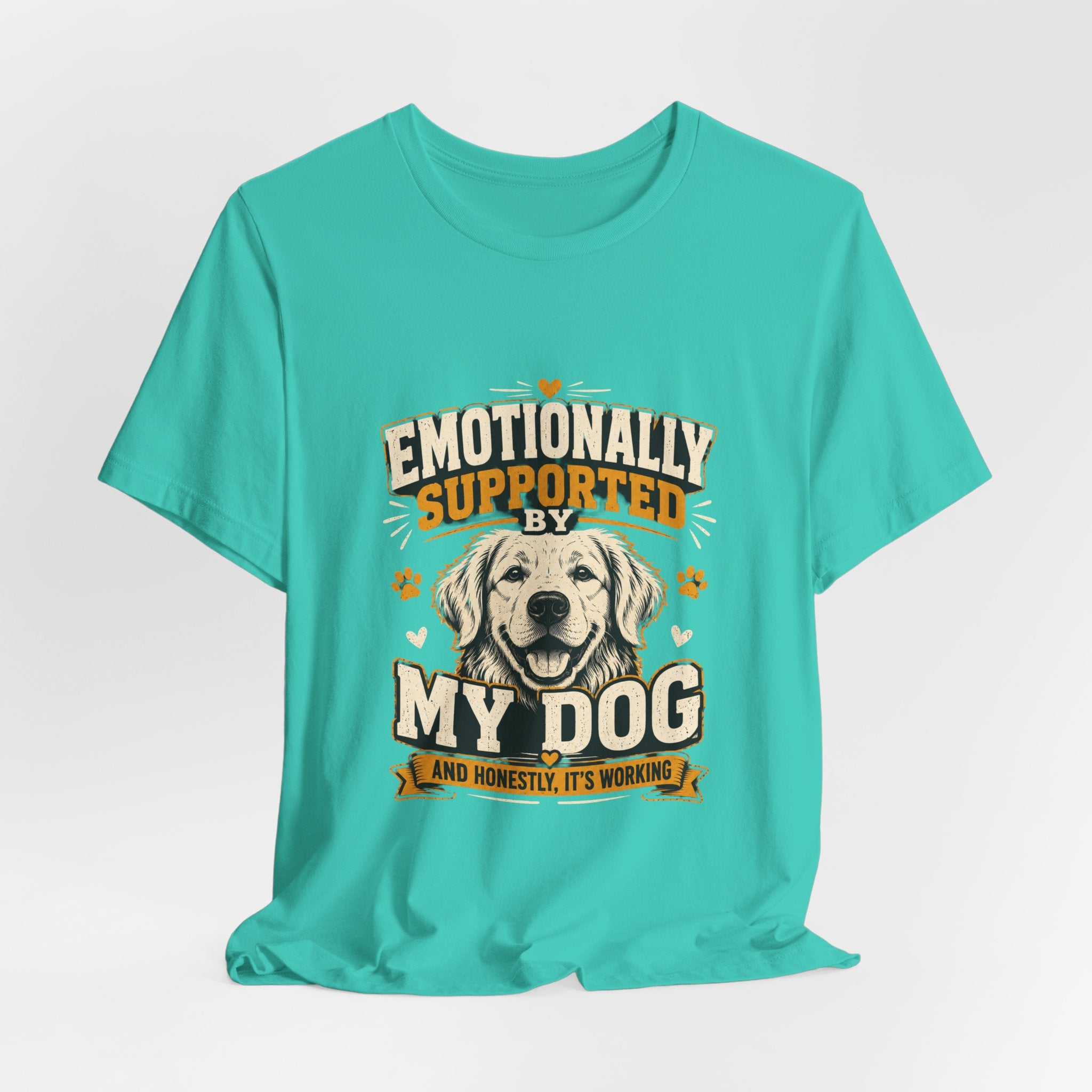 Emotionally Supported by My Dog T‑Shirt — Funny Dog Lover Tee