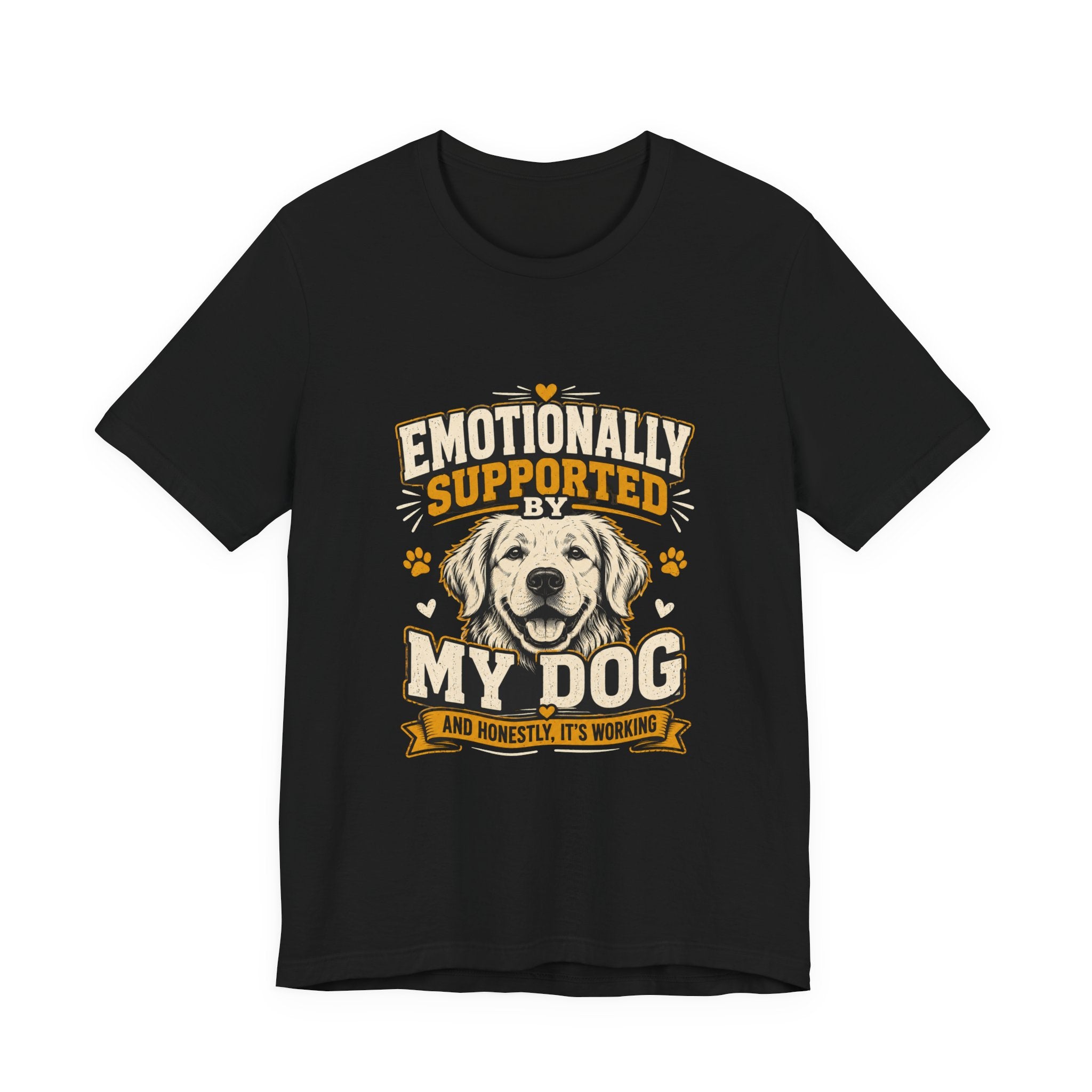 Emotionally Supported by My Dog T‑Shirt — Funny Dog Lover Tee