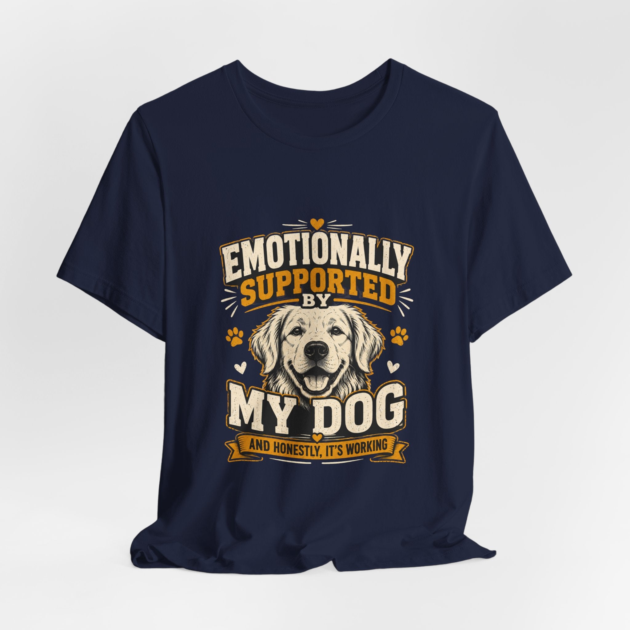 Emotionally Supported by My Dog T‑Shirt — Funny Dog Lover Tee
