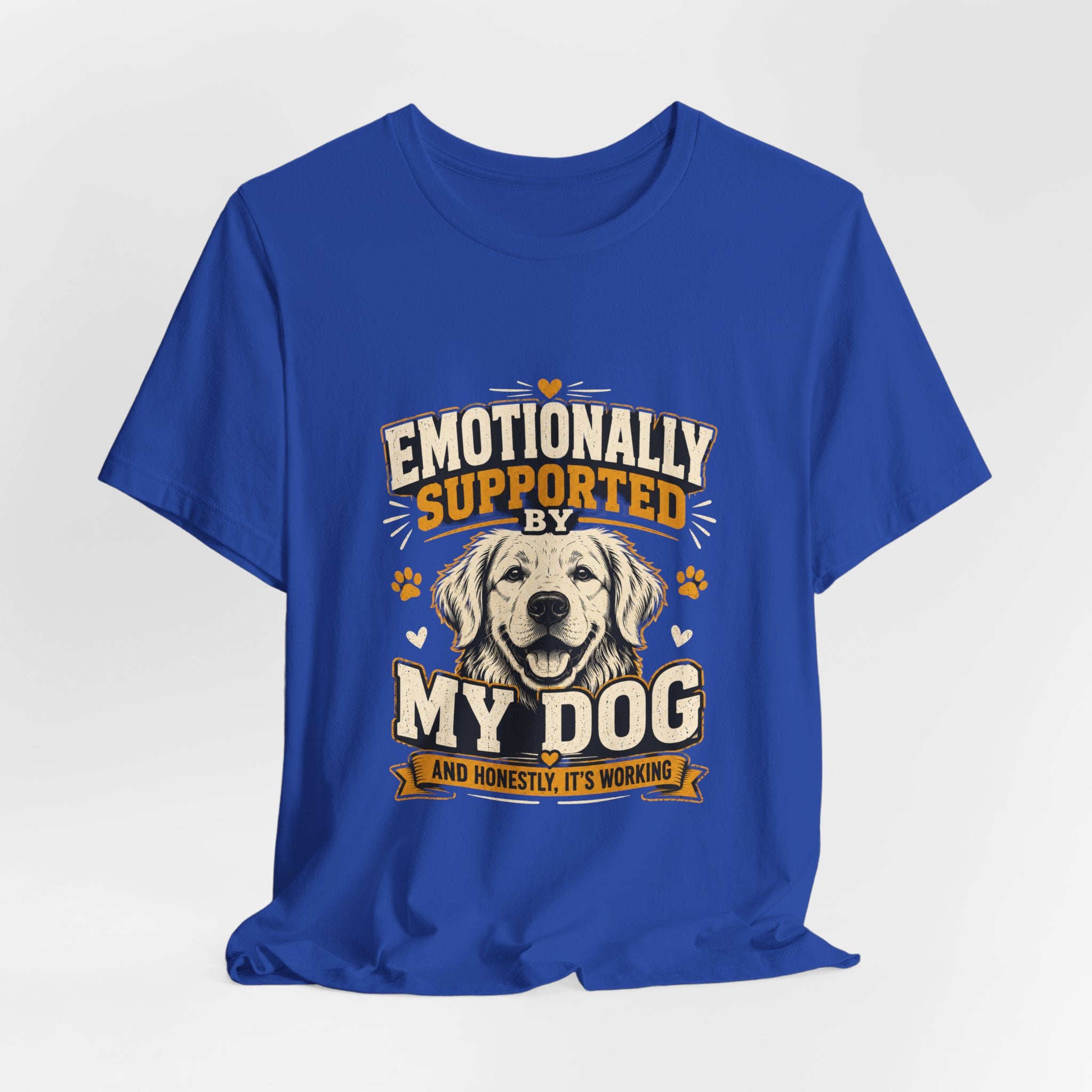 Emotionally Supported by My Dog T‑Shirt — Funny Dog Lover Tee